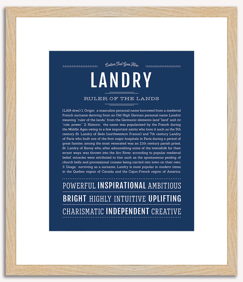 Landry (male) | Name Art Print