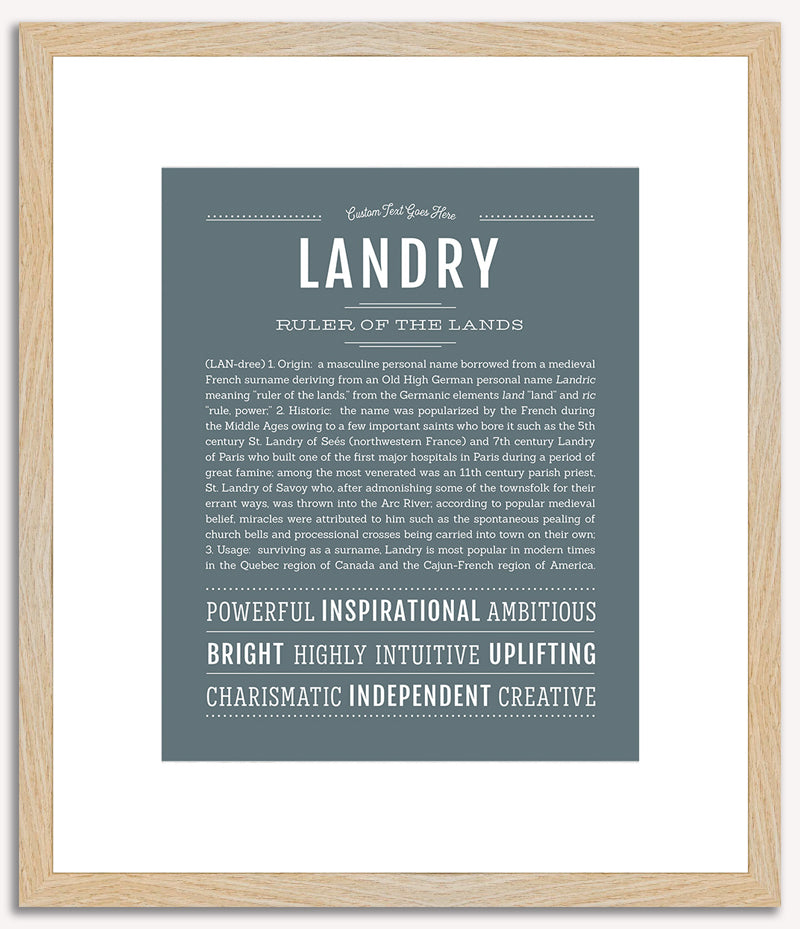 Landry (male) | Name Art Print