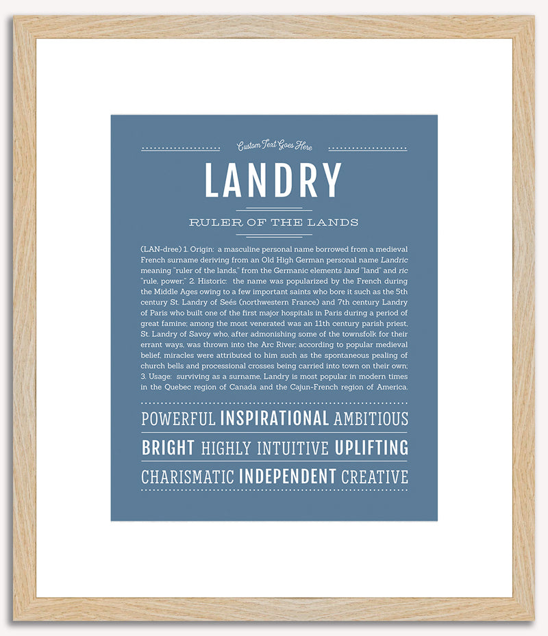 Landry (male) | Name Art Print