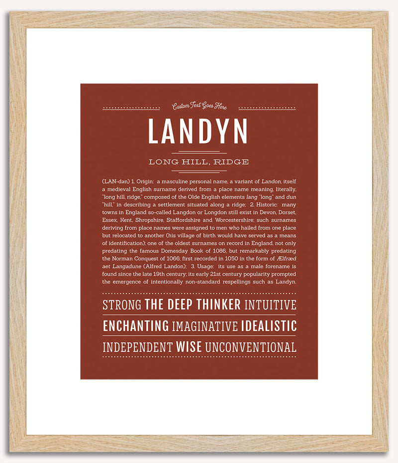 Landyn (male) | Name Art Print