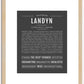 Landyn (male) | Name Art Print