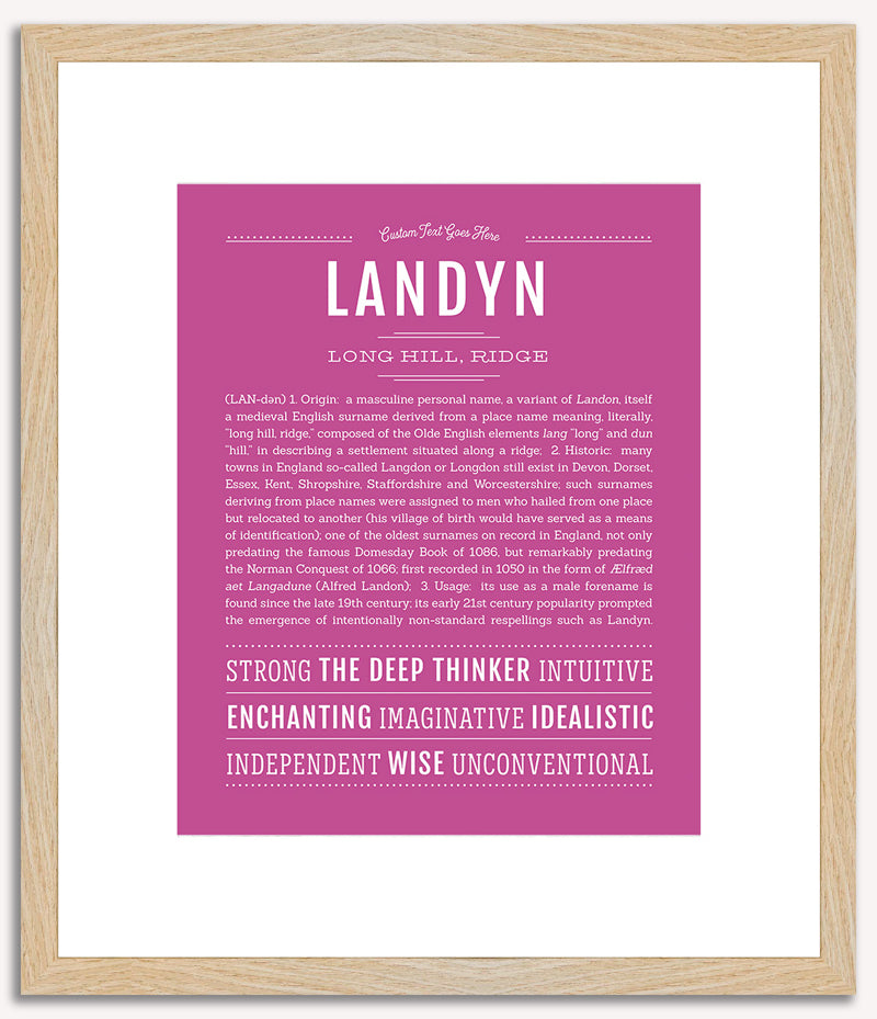 Landyn (male) | Name Art Print