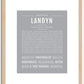 Landyn (male) | Name Art Print