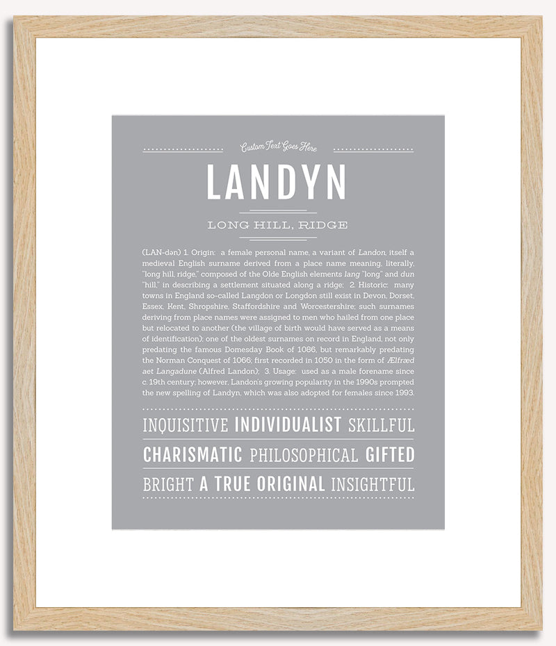 Landyn (male) | Name Art Print