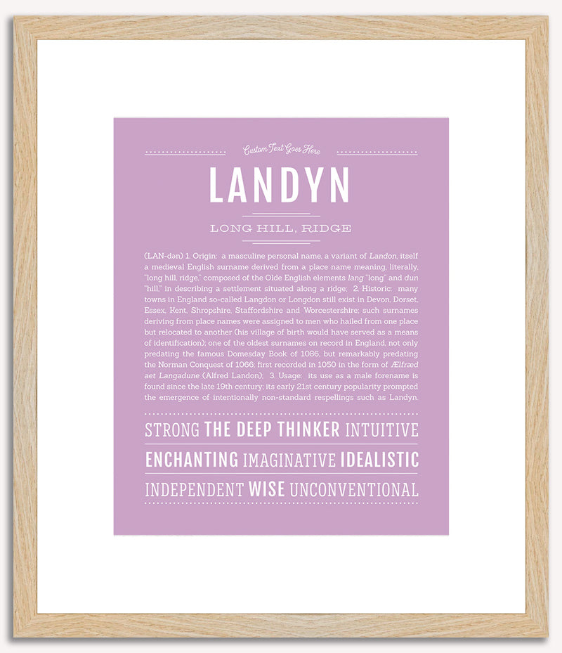 Landyn (male) | Name Art Print