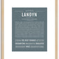 Landyn (male) | Name Art Print