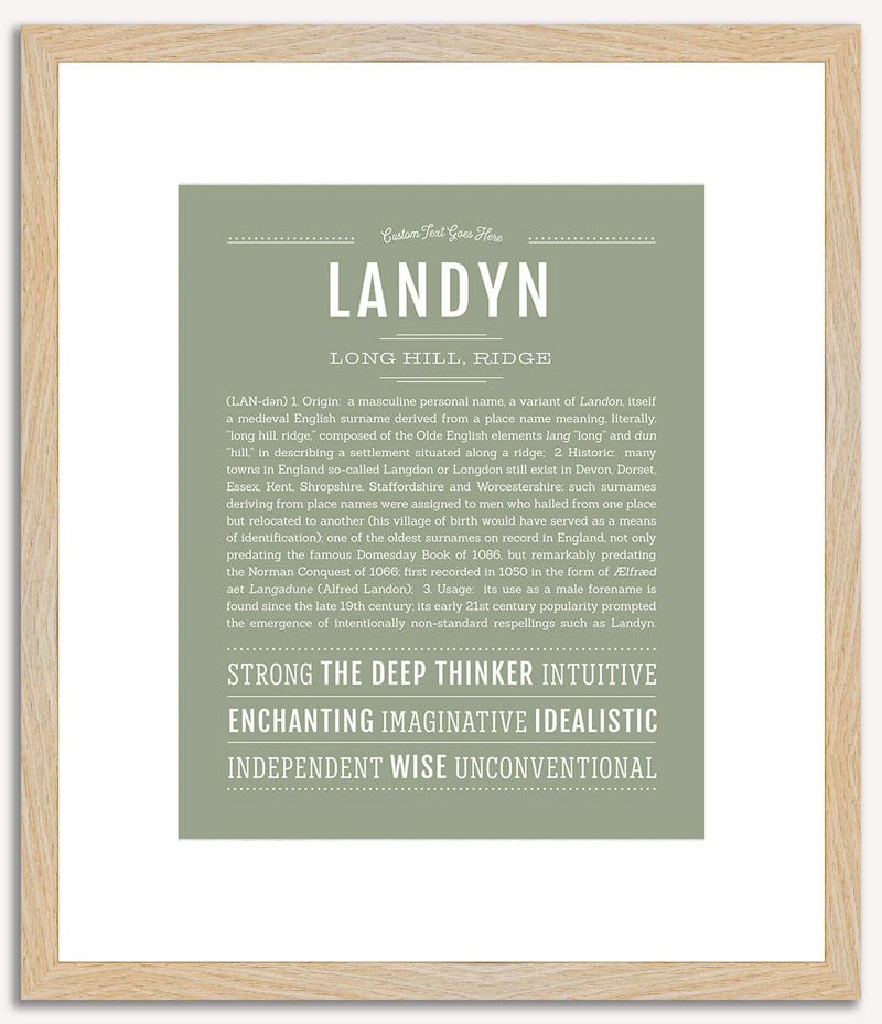 Landyn (male) | Name Art Print