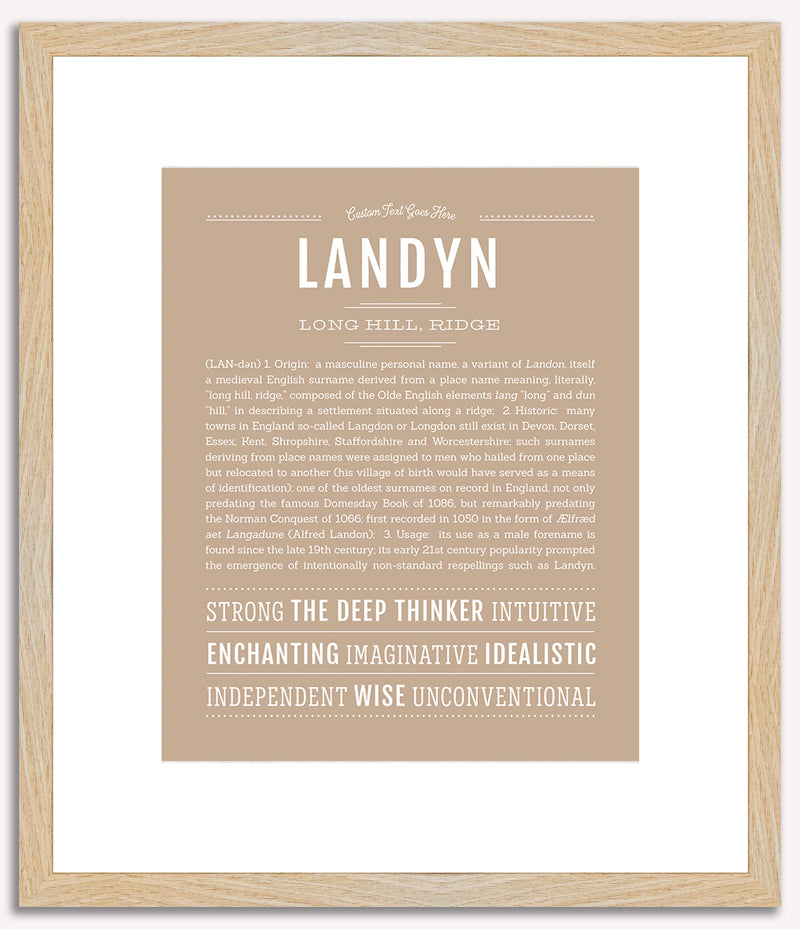 Landyn (male) | Name Art Print