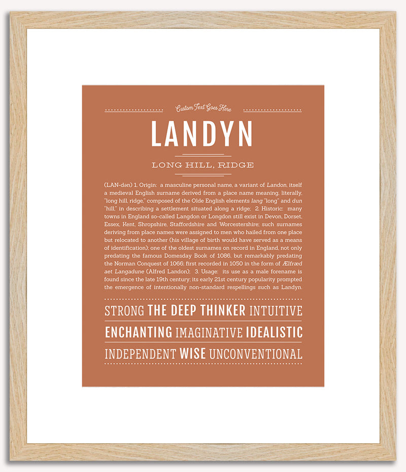 Landyn (male) | Name Art Print