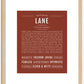 Lane | Name Art Print