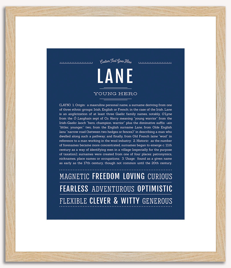 Lane | Name Art Print