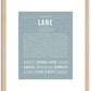 Lane | Name Art Print