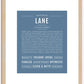 Lane | Name Art Print