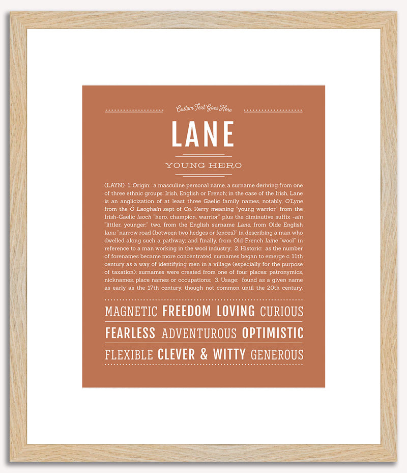 Lane | Name Art Print