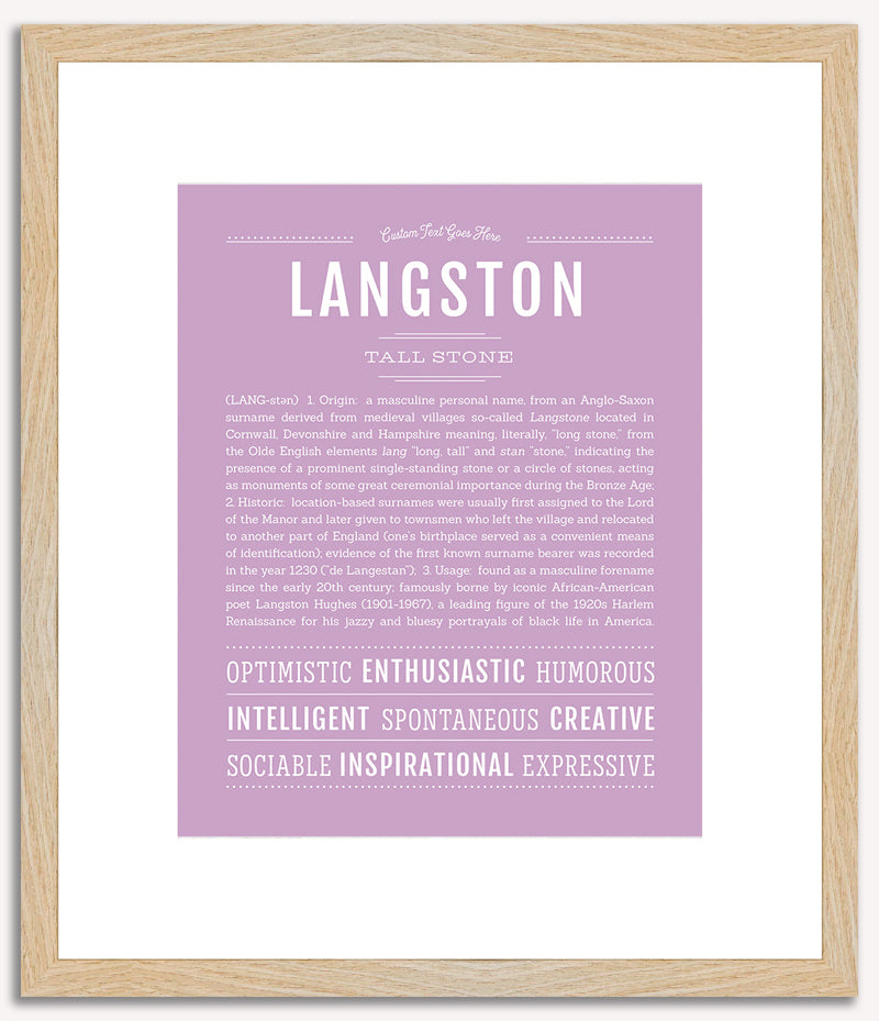 Langston | Name Art Print