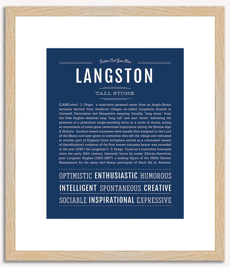 Langston | Name Art Print