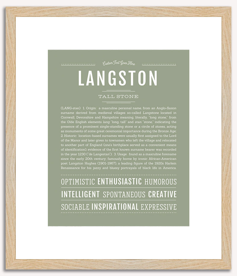 Langston | Name Art Print