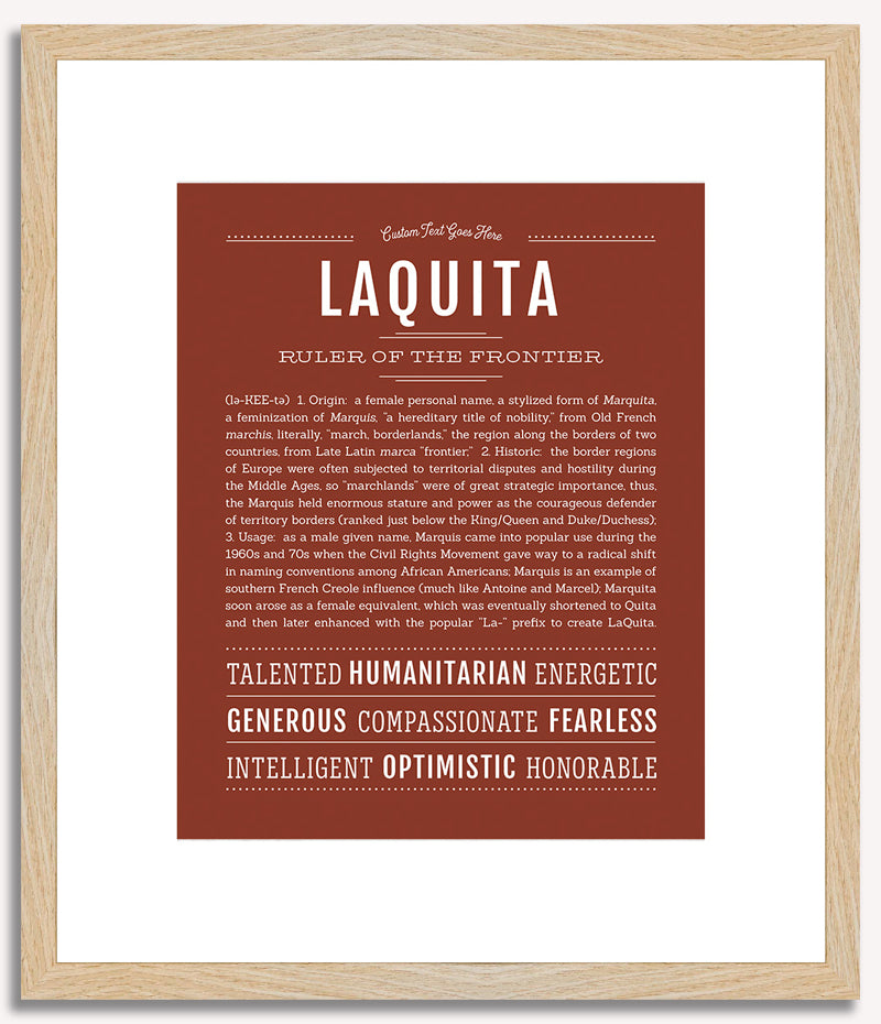 Laquita | Name Art Print