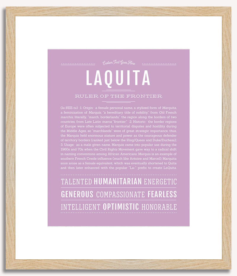 Laquita | Name Art Print