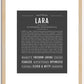 Lara | Name Art Print