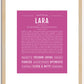 Lara | Name Art Print