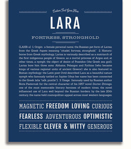 WHAT KIND OF LAST NAME IS LARA visual data 5