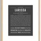 Larissa | Name Art Print