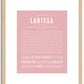 Larissa | Name Art Print