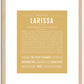 Larissa | Name Art Print