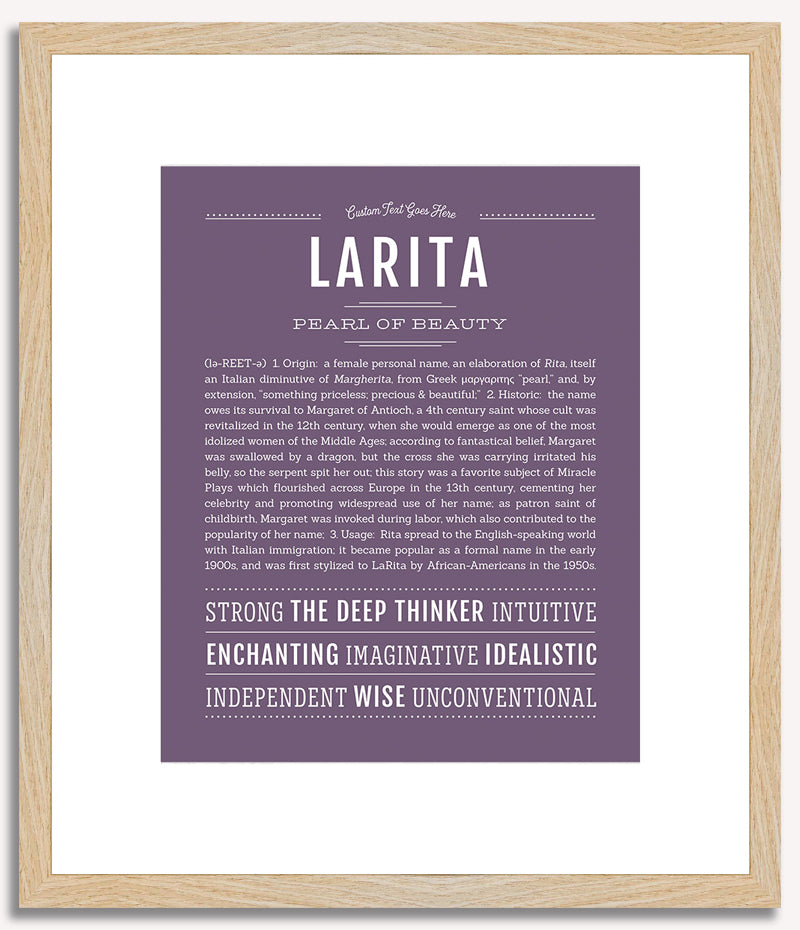 Larita | Name Art Print