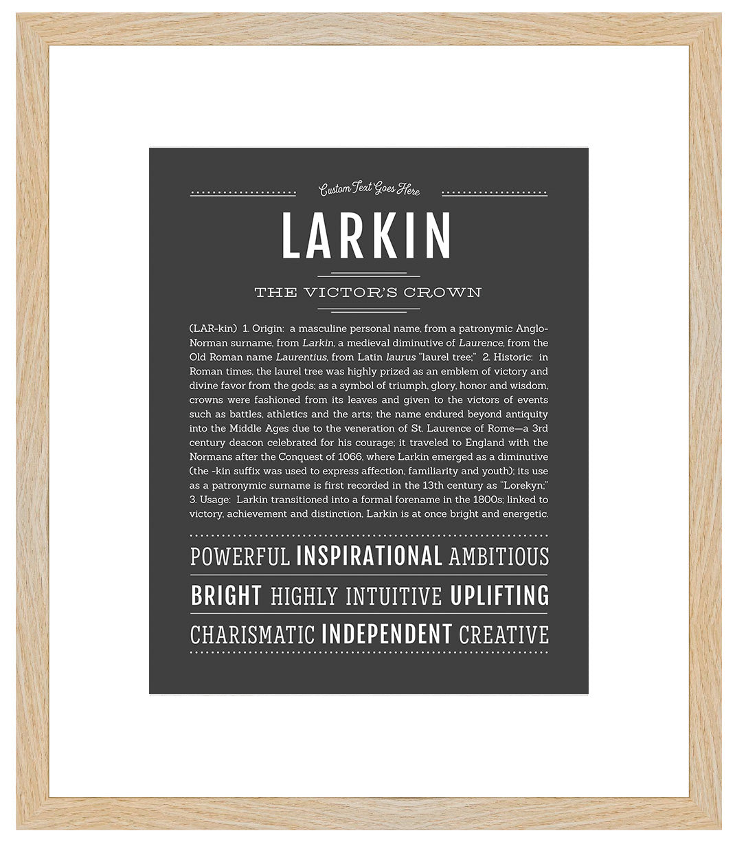 Frame Options | Charcoal Gray | Maple Frame, Matted