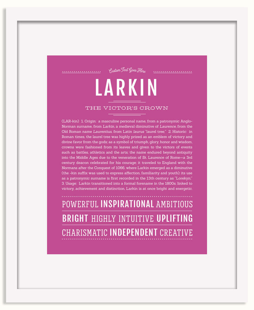 Frame Options | Dark Pink | White Frame, Matted