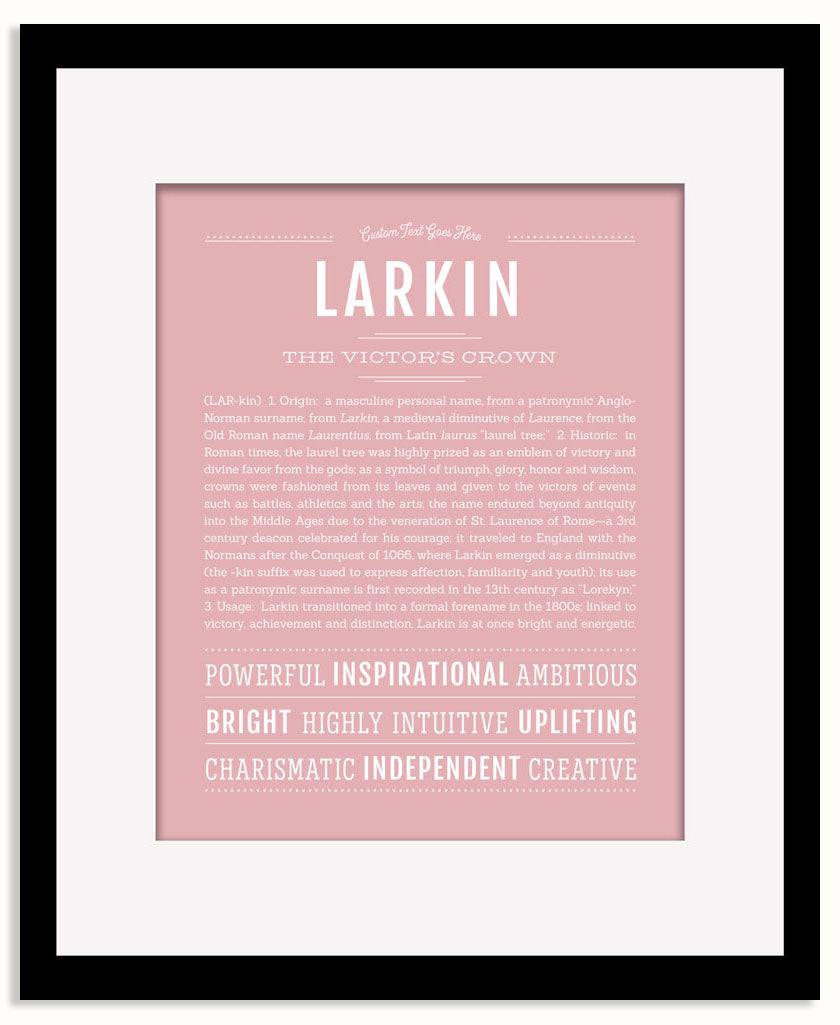 Frame Options | Dusty Rose | Black Frame, Matted