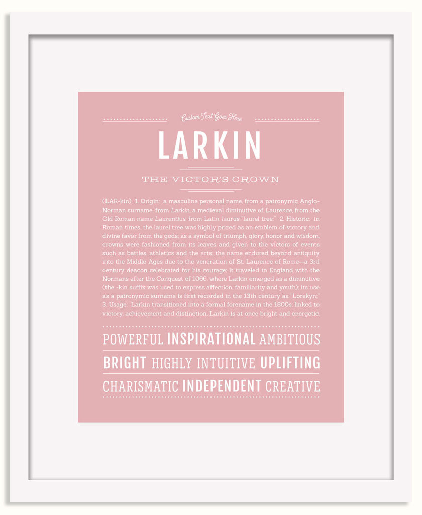 Frame Options | Dusty Rose | White Frame, Matted