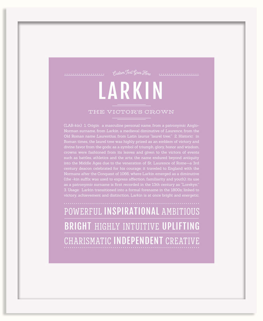 Frame Options | Lilac | White Frame, Matted