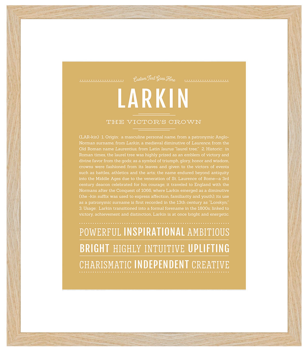 Frame Options | Matte Gold | Maple Frame, Matted