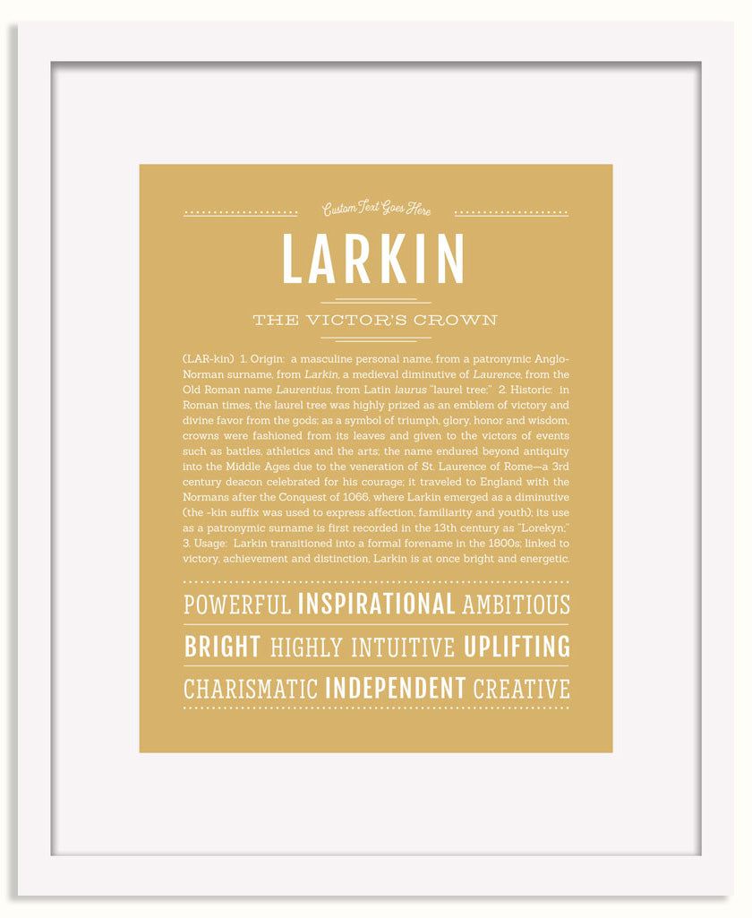 Frame Options | Matte Gold | White Frame, Matted