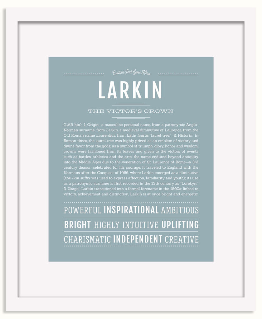 Frame Options | Powder Blue | White Frame, Matted