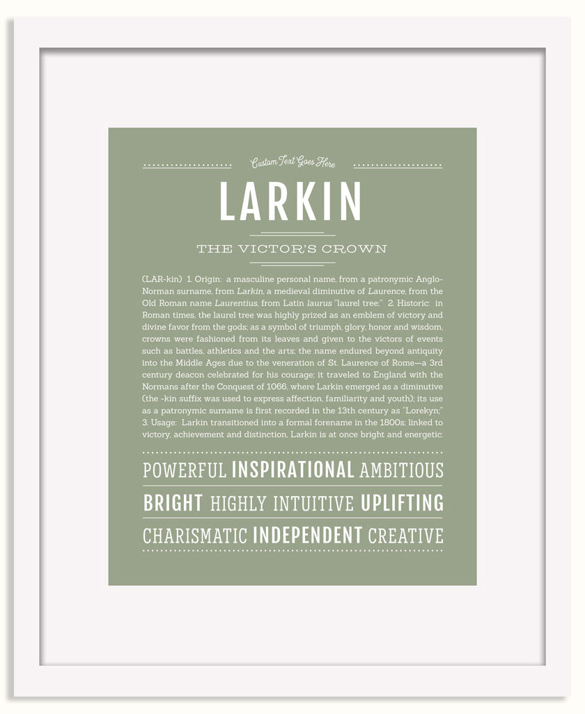 Frame Options | Sage | White Frame, Matted
