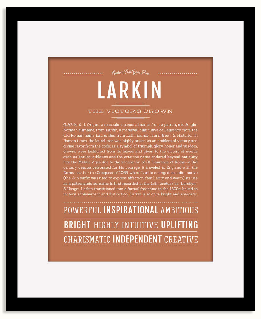 Frame Options | Terra Cotta | Black Frame, Matted