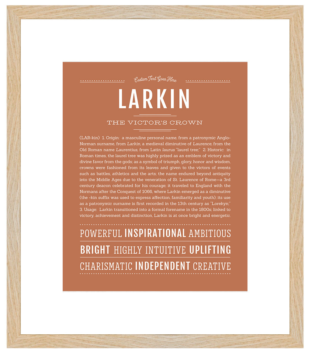Frame Options | Terra Cotta | Maple Frame, Matted