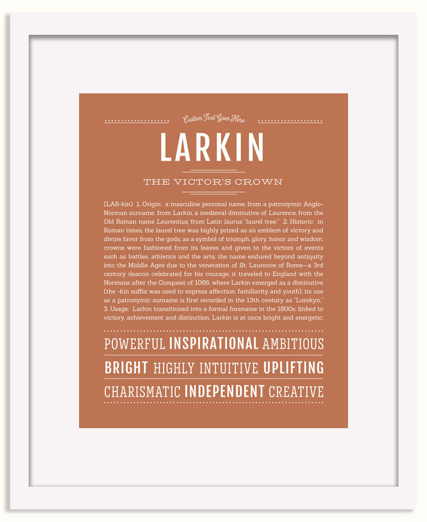 Frame Options | Terra Cotta | White Frame, Matted