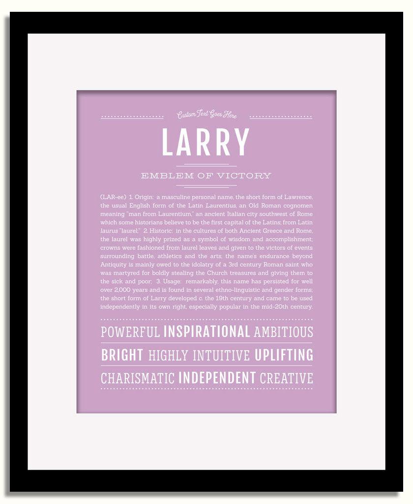 Frame Options | Lilac | Black Frame, Matted