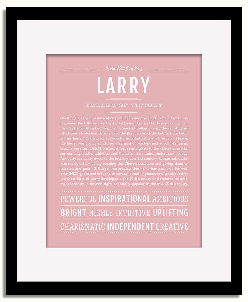 Frame Options | Dusty Rose | Black Frame, Matted