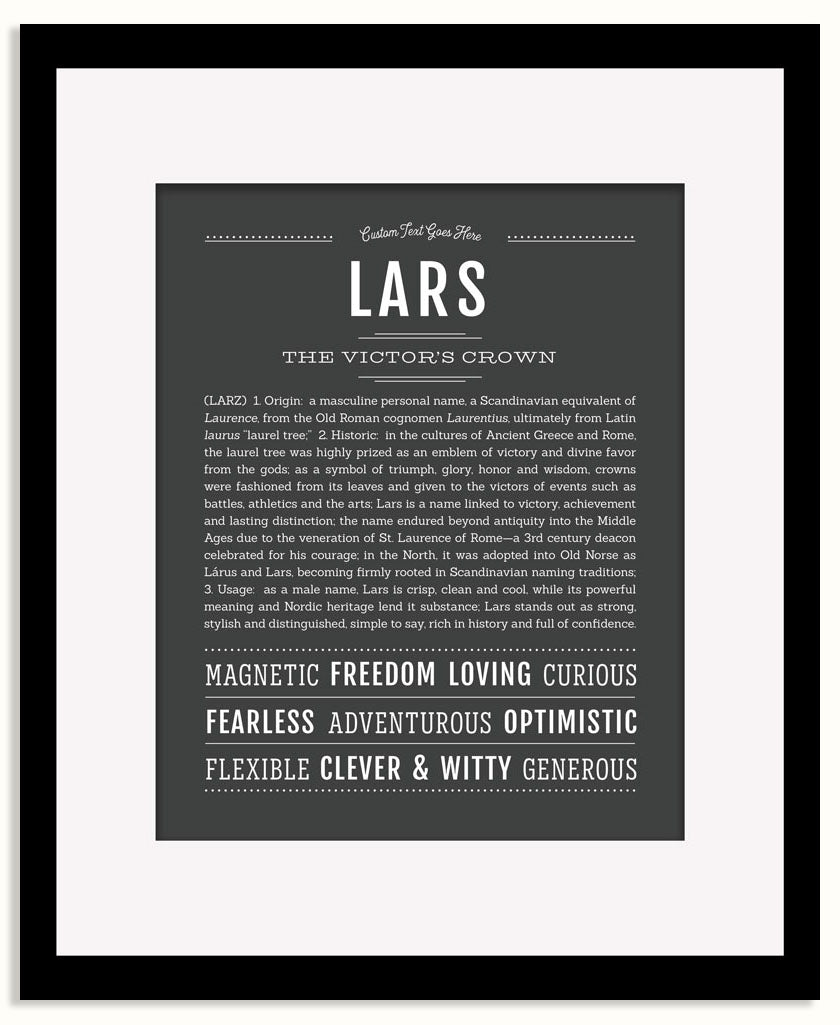 Frame Options | Charcoal Gray | Black Frame, Matted