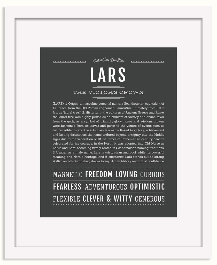 Frame Options | Charcoal Gray | White Frame, Matted