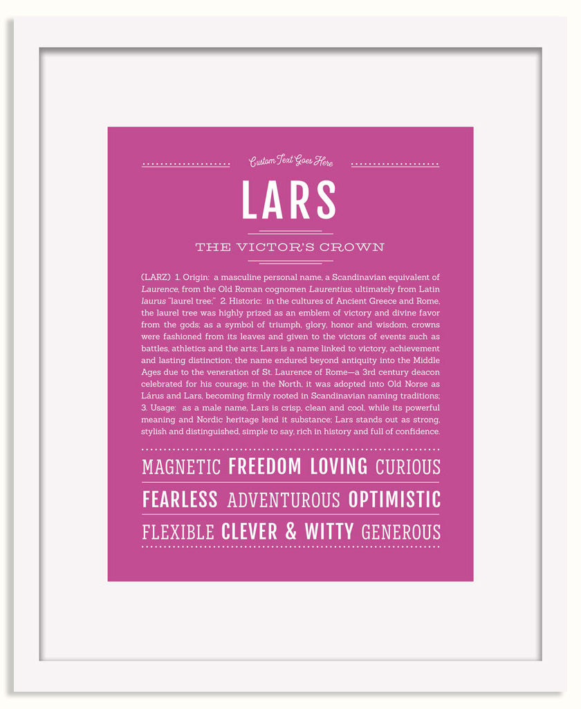 Frame Options | Dark Pink | White Frame, Matted