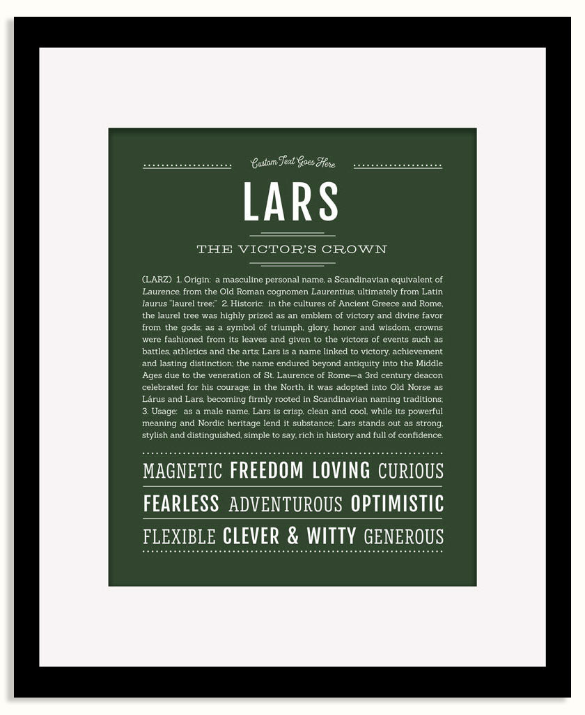 Frame Options | Deep Forest | Black Frame, Matted