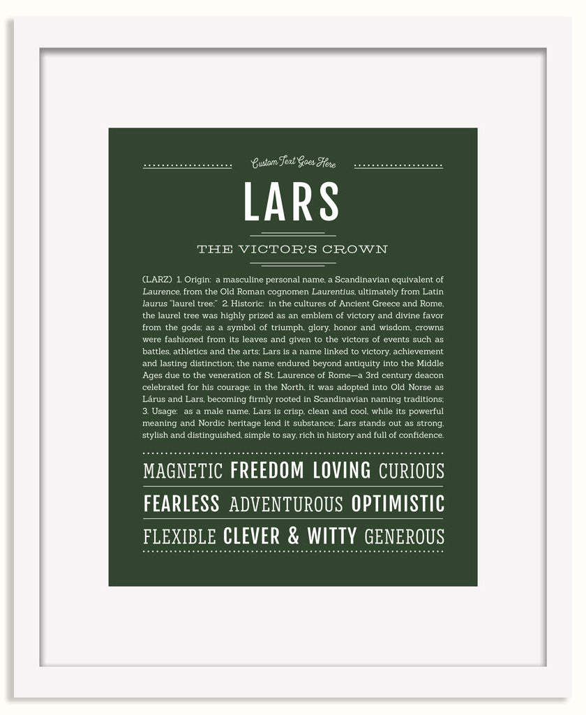 Frame Options | Deep Forest | White Frame, Matted