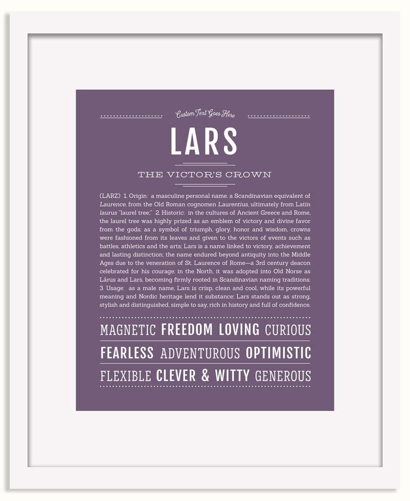 Frame Options | Deep Purple | White Frame, Matted